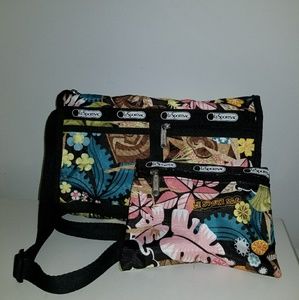 LeSportsac Crossbody and Matching Zipper Bag